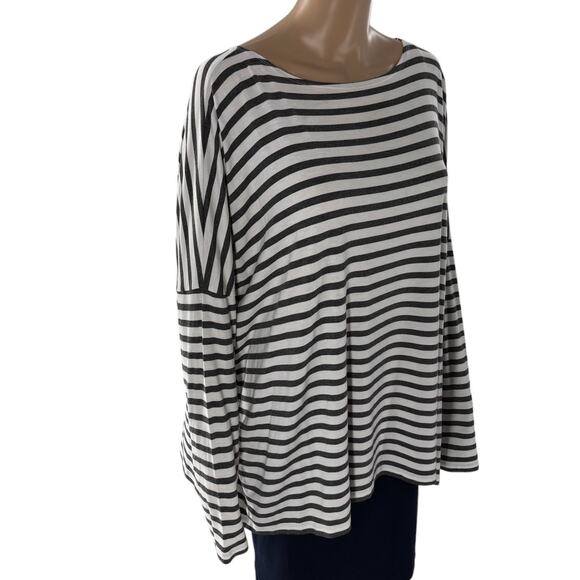 Hatch Maternity Gray Striped The Perfect Long Sleeve Boat Neck Tee - Picture 5 of 12